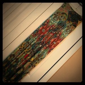 Multi-colored Paisley Wide Leg Pants